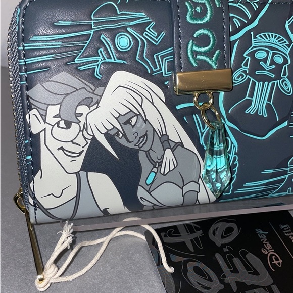 Loungefly Disney Atlantis 20th Anniversary Kida and Milo Wallet - Picture 3 of 9